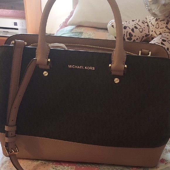 Michael Kors Brown and Tan Women's Bag - Picture 1 of 8